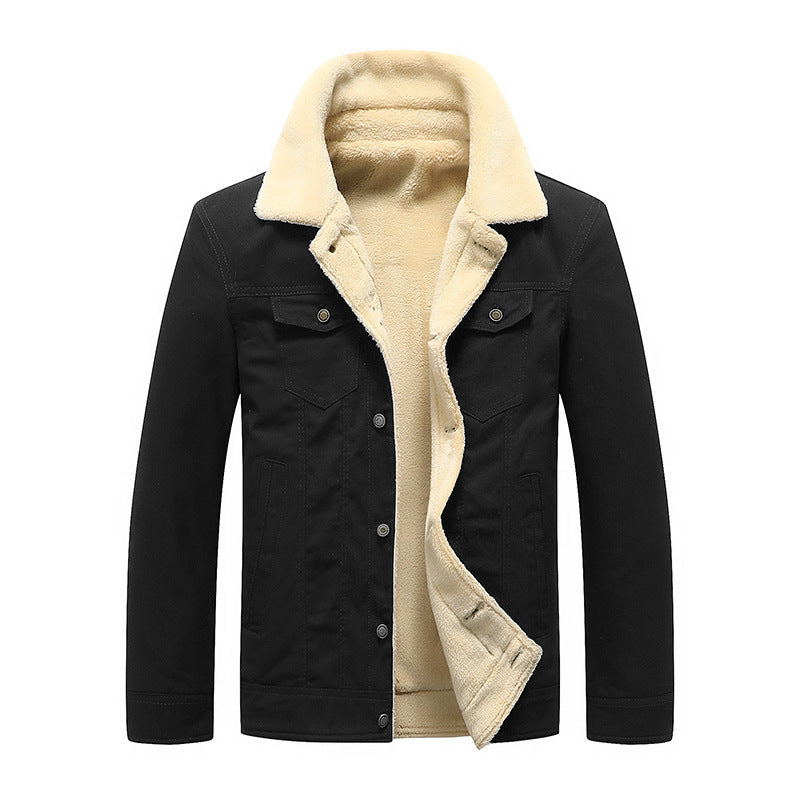 Men's Zipper Regular Thickened Single-breasted Jacket