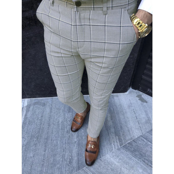 Men's Plaid business pant