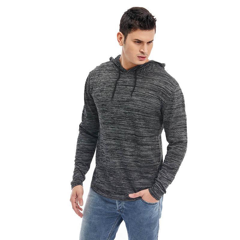 Autumn & Spring Pullover Elastic Hooded Men Sweatshirt