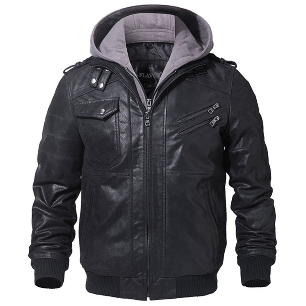 Motorcycle Leather Jacket Men