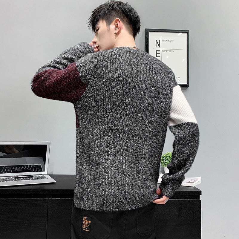 Long sleeve round neck casual sweater