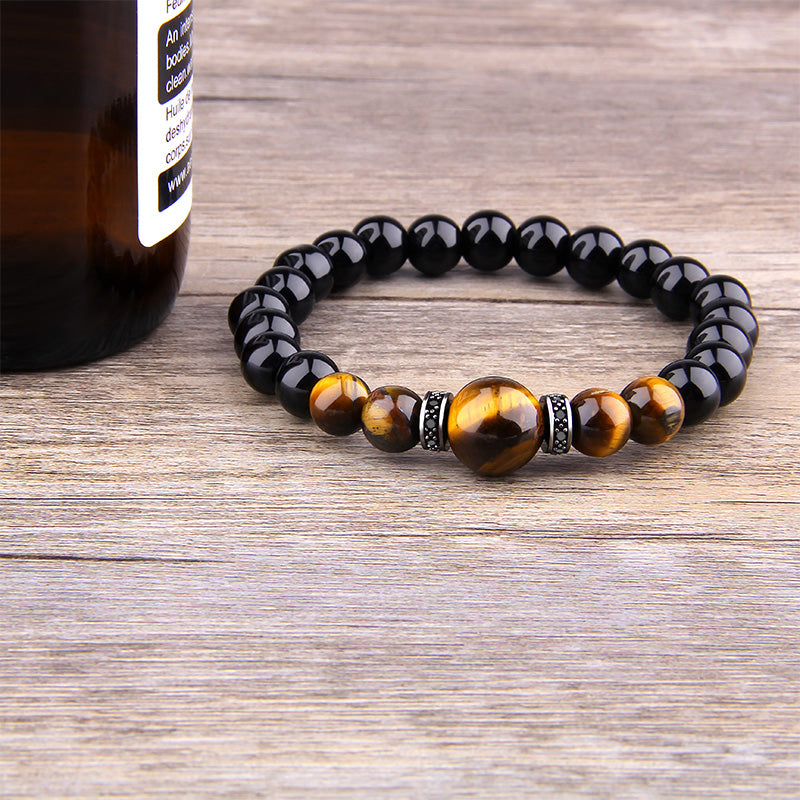 Natural Stone Bracelets Tiger Eye Beads Bracelet for Men