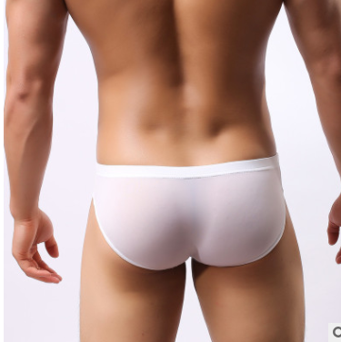 Calzoncillos de hombre de seda de hielo transparente ultrafinos