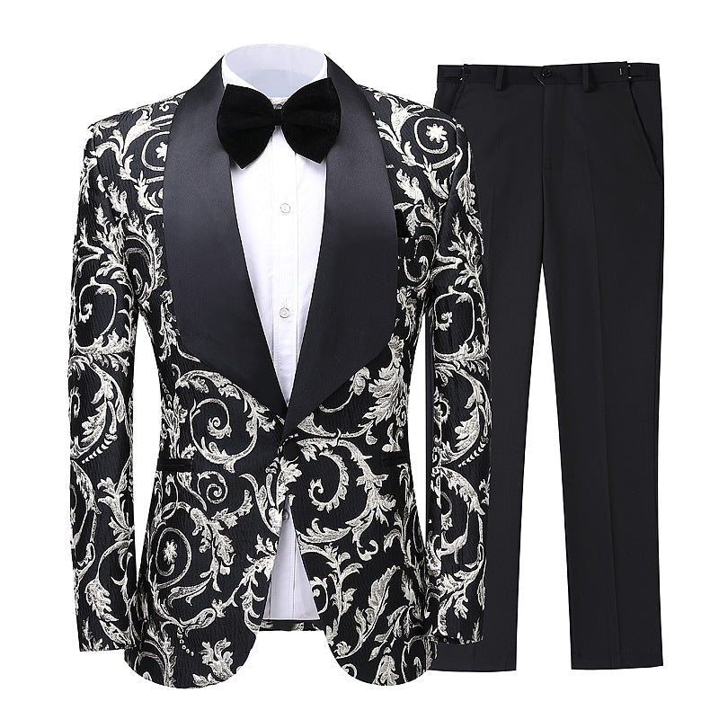 Two-piece designer suit men