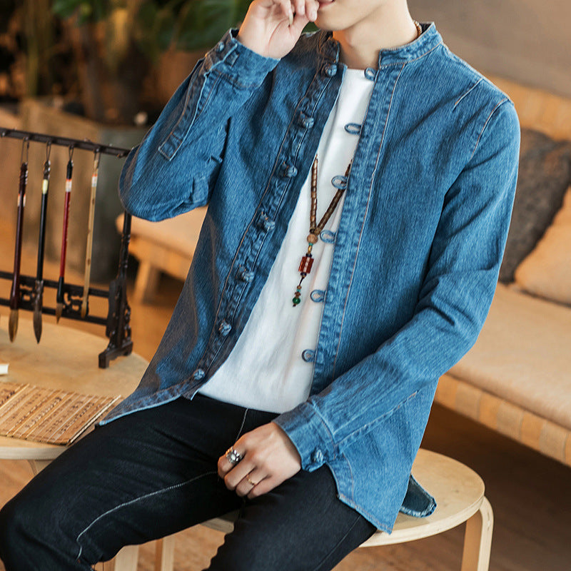 Buttoned Denim Shirt jacket