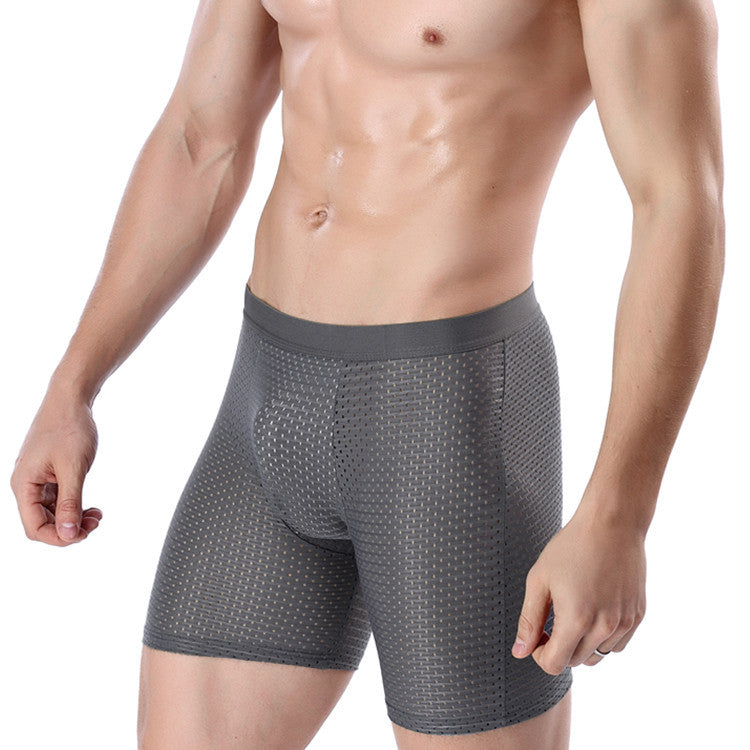 sexy breathable boxer briefs running wear leg long pants