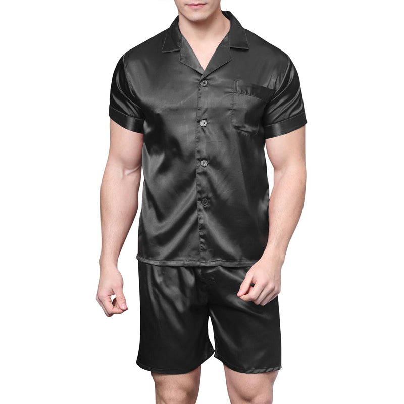 Men's Stain Silk Pajama Set