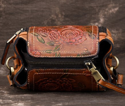 Leather Vintage Hand Embossed Handbag