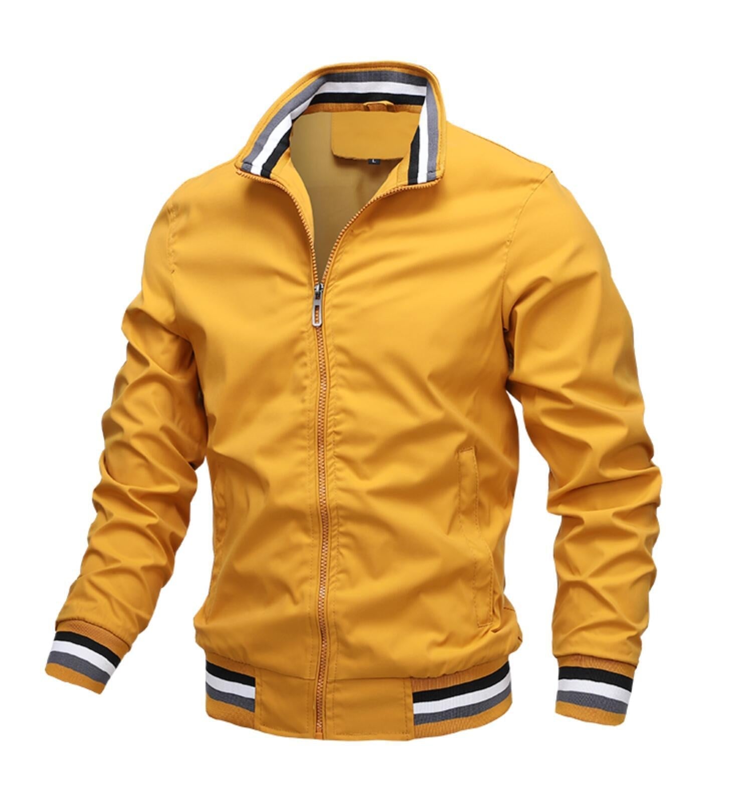 Spring and autumn sports solid color jacket