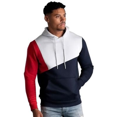 Stitching Contrast Color Casual Hoodie