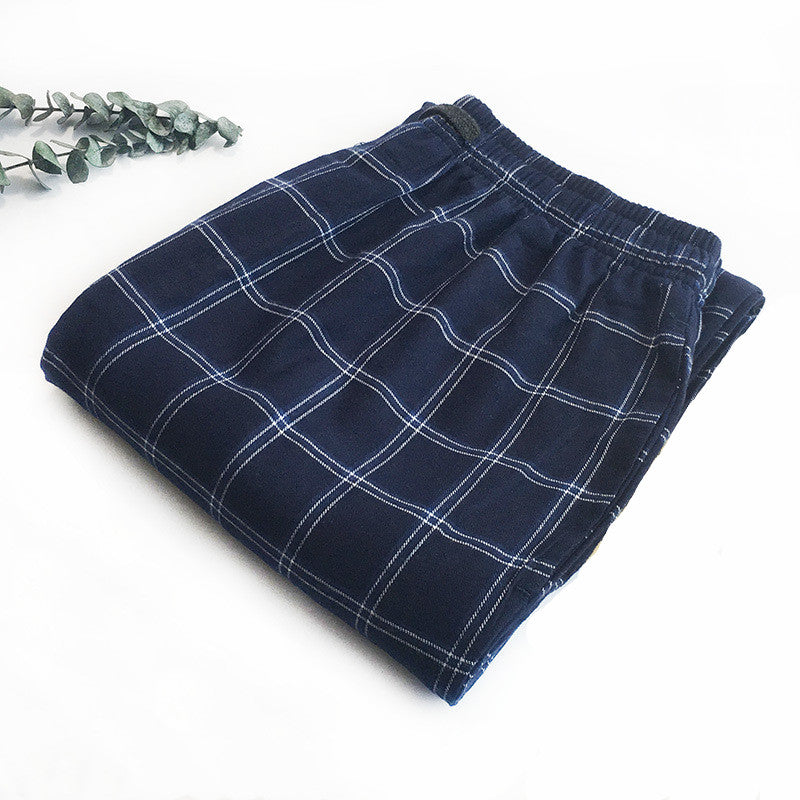 Men's Plaid Pajama Pants Pants Pure Cotton Breathable Pajamas