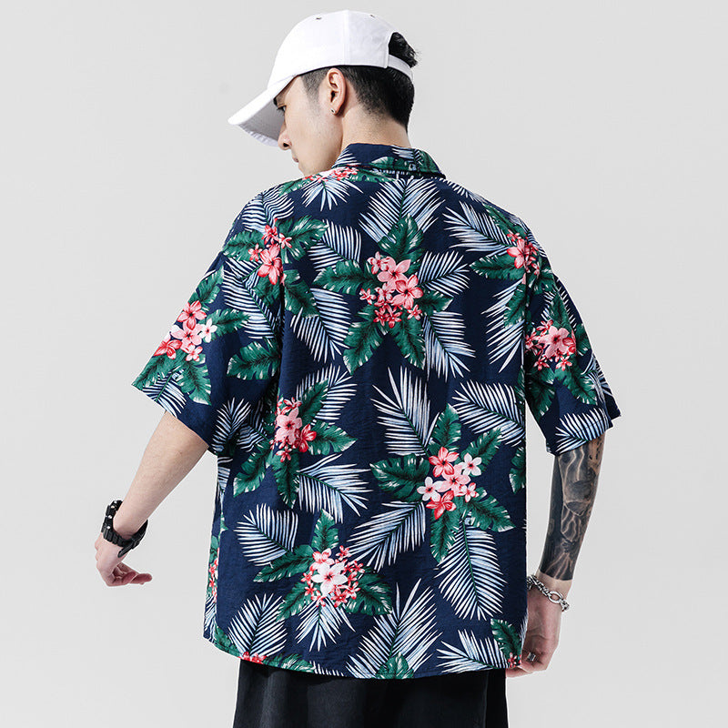 Men's wild shirt beach couple leisure