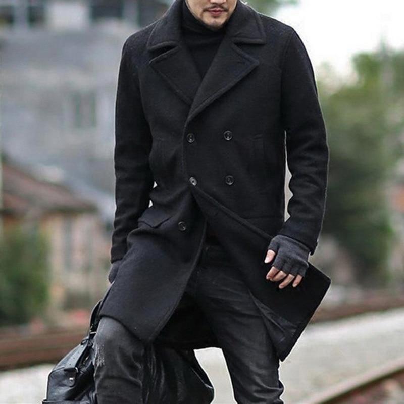 Classic woolen trench coat men