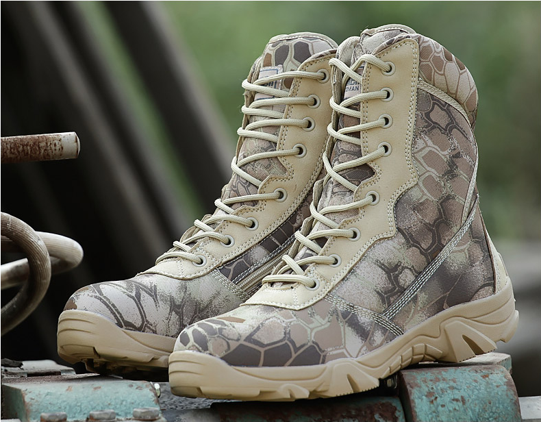 Python pattern desert tactical boots