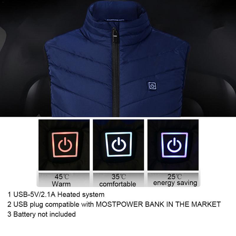 Heated Vest Smart Electric Heating waistcoat men