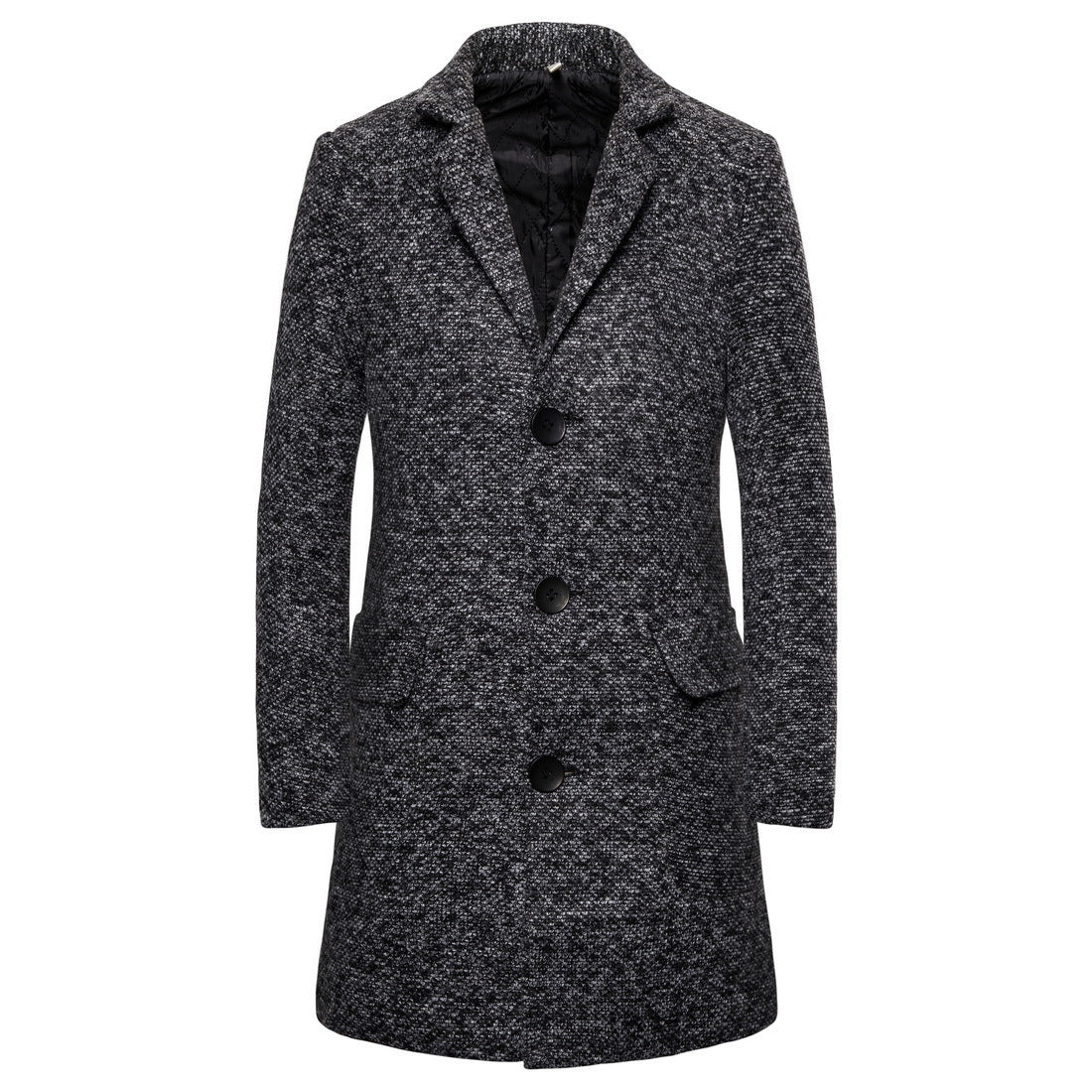 men's woolen trench coat