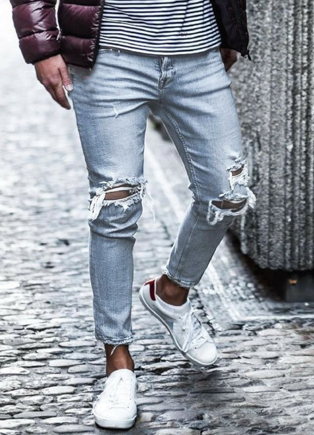 Ripped Skinny Streetwear Jeans mens