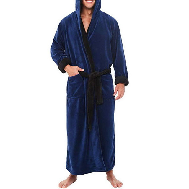 Men BathRobe Hooded Thick Casual Winter wear suit