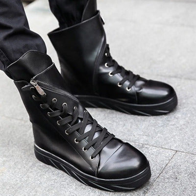 High top lace up Martin boots