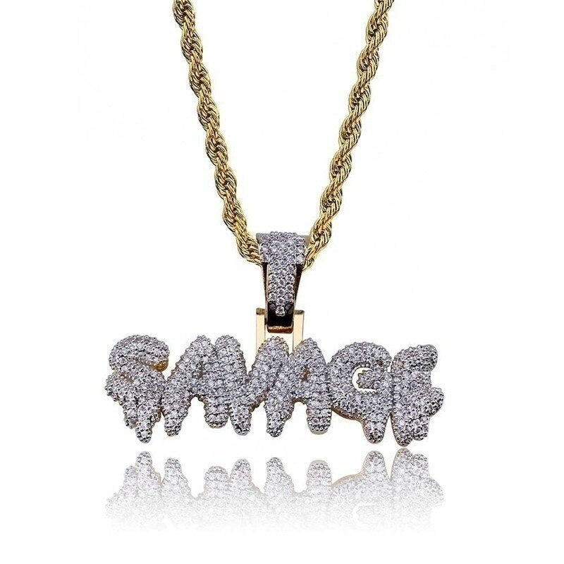 Full zircon savage necklace