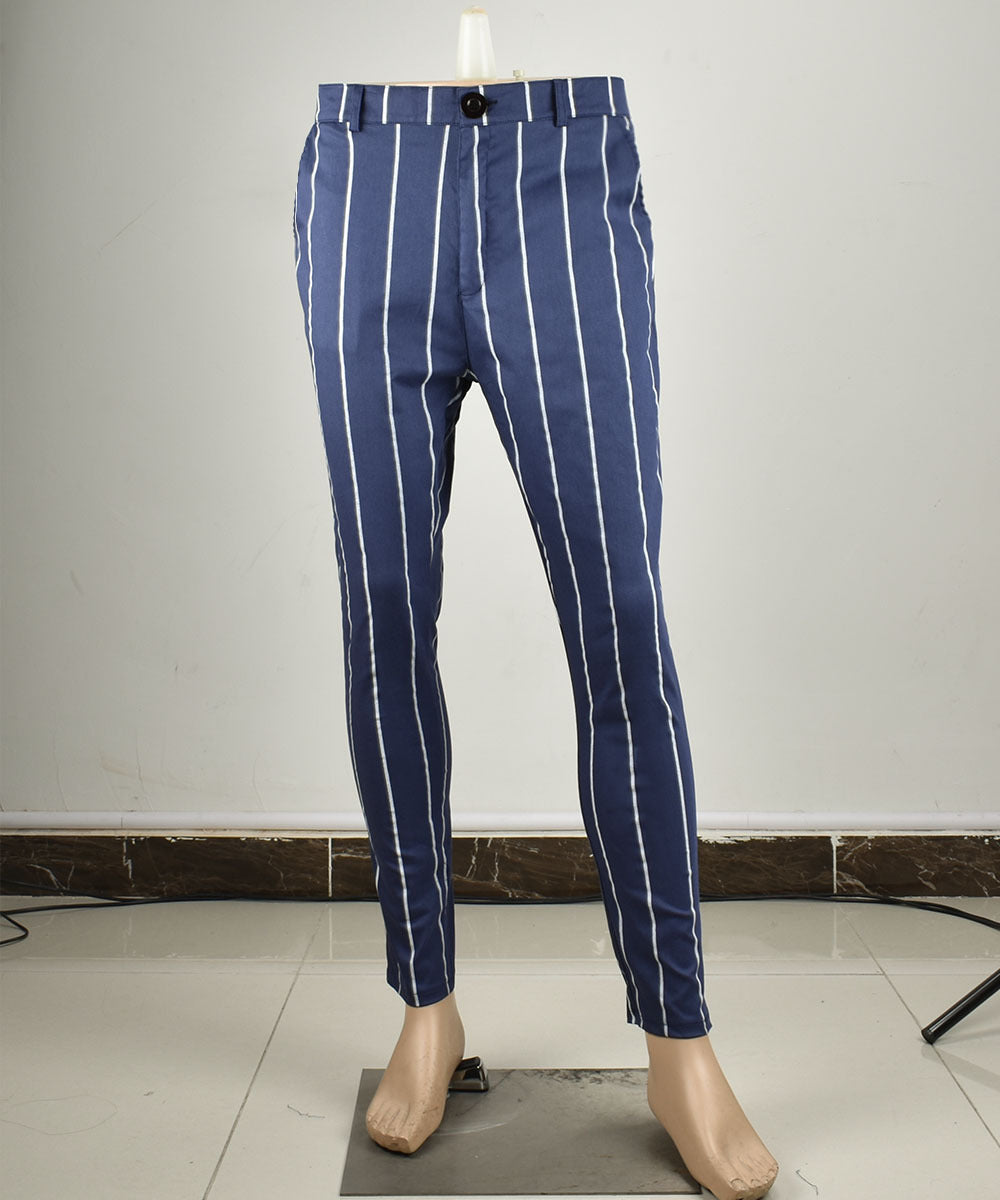 Striped men's casual pants