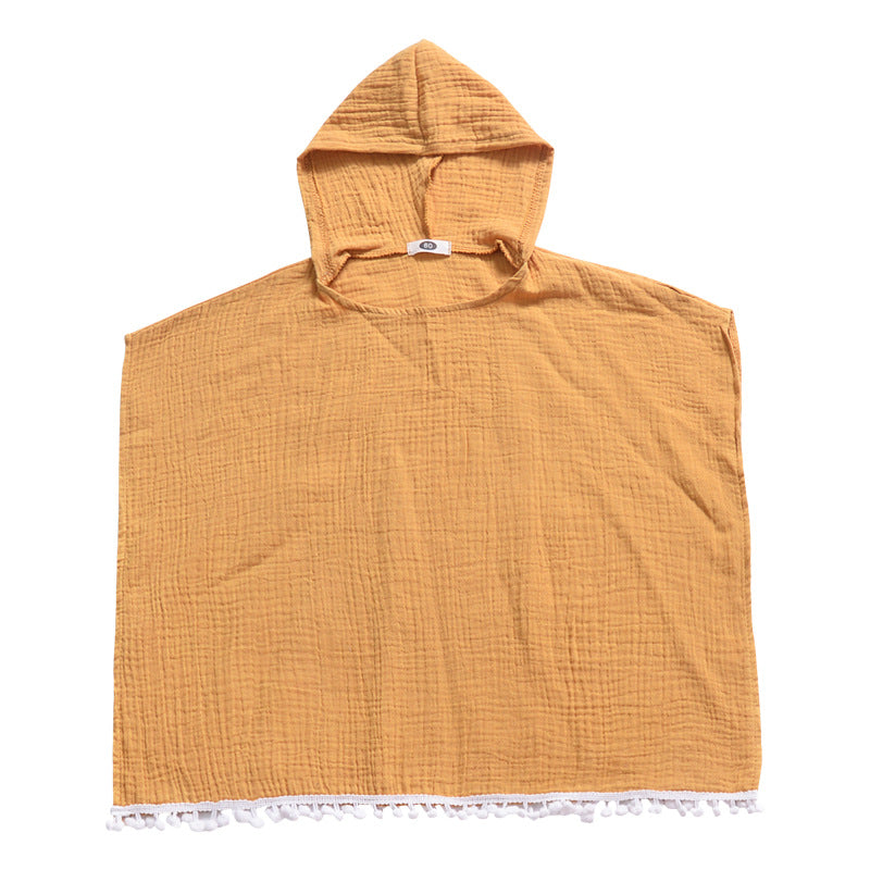 Baby Solid Color Hooded Cloak