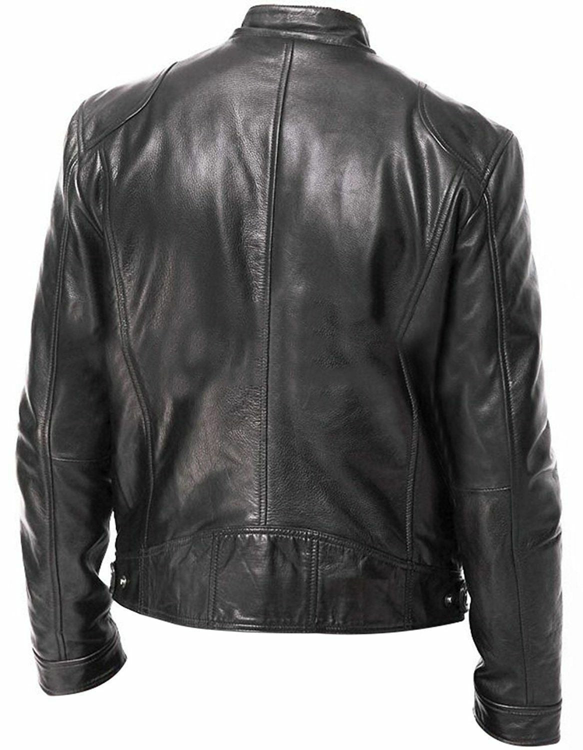 PU Slim Leather Jacket