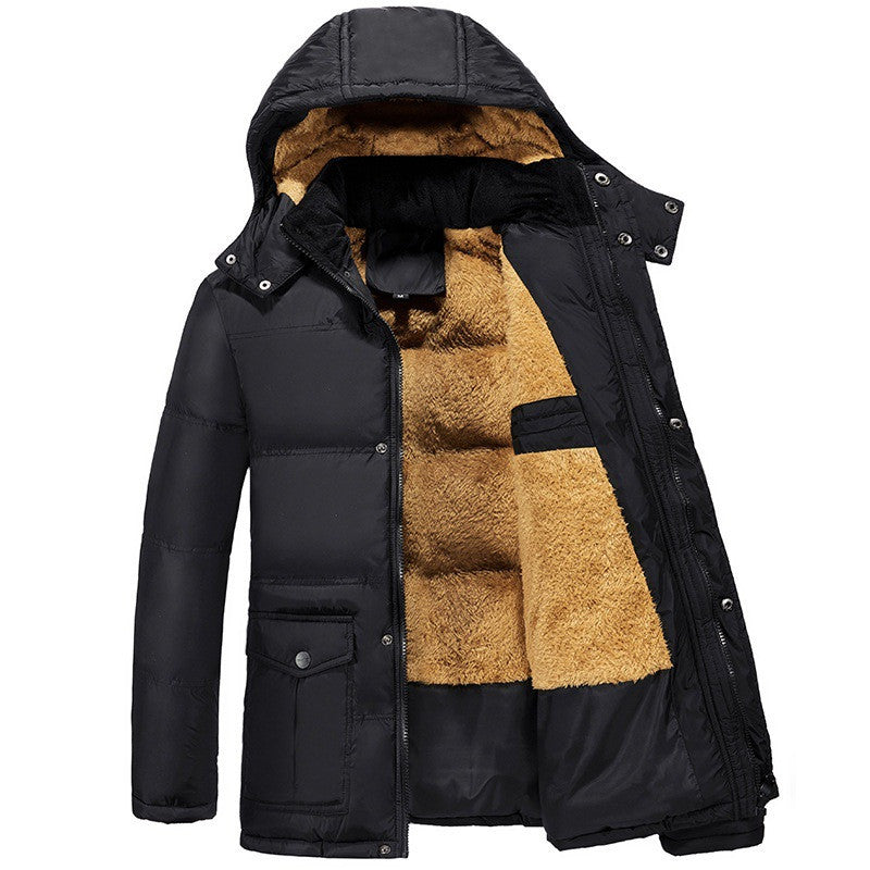 velvet padded jacket men