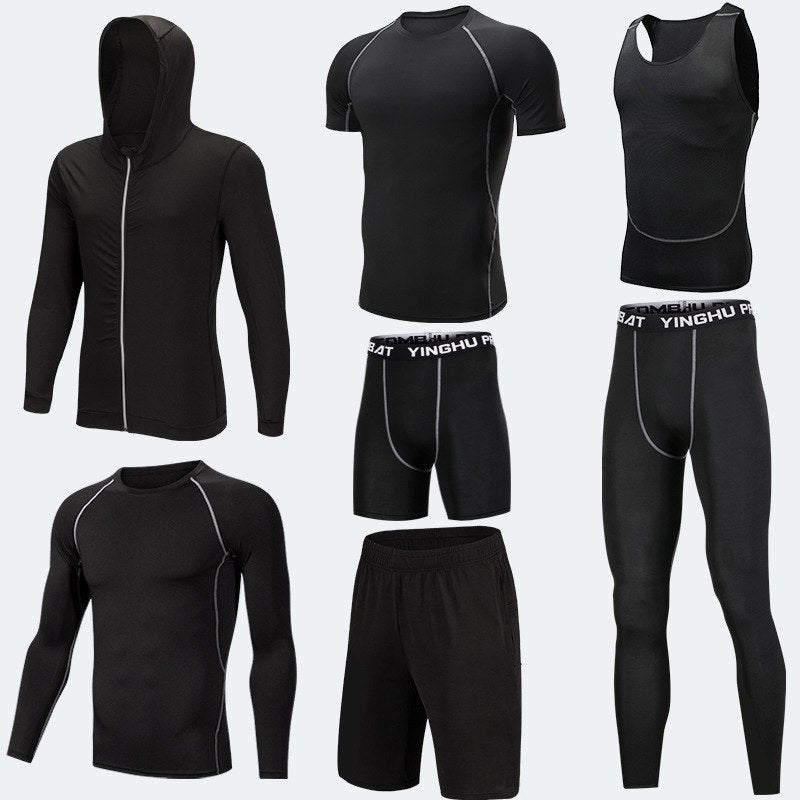 Running Workout Clothes Men 7pcs sets | Gym Fitness sports sets