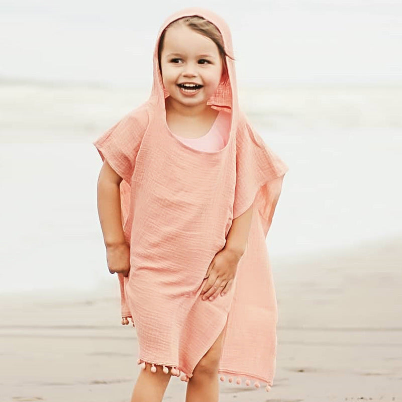 Baby Solid Color Hooded Cloak