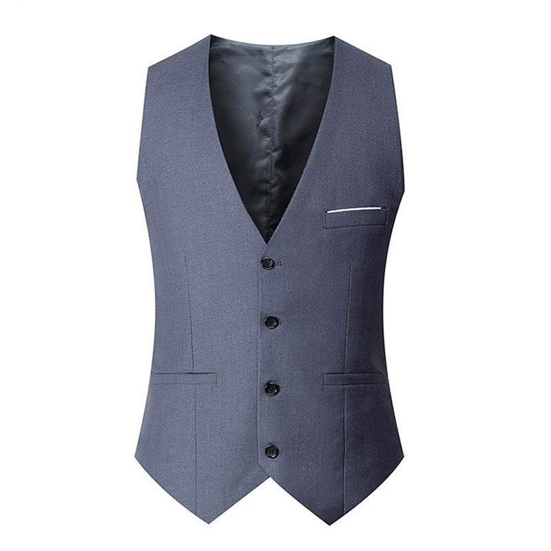 British Style Double-Breasted Casual Suit Vest