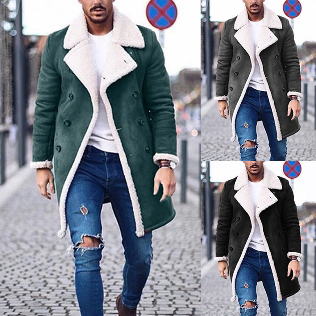 Winter Warm slim fit trench coat men