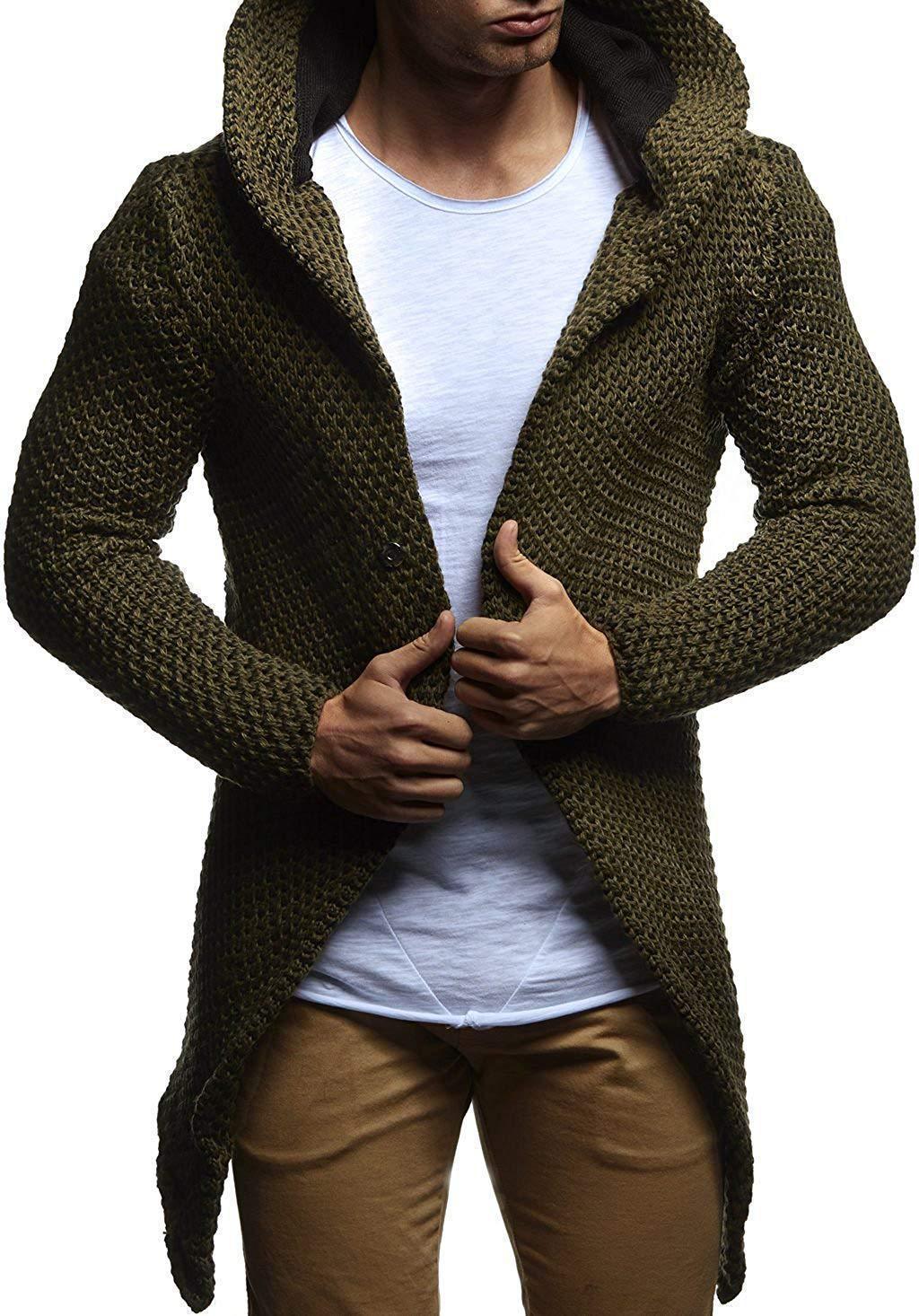 Men's Fashion Hooded Cardigan Sweater