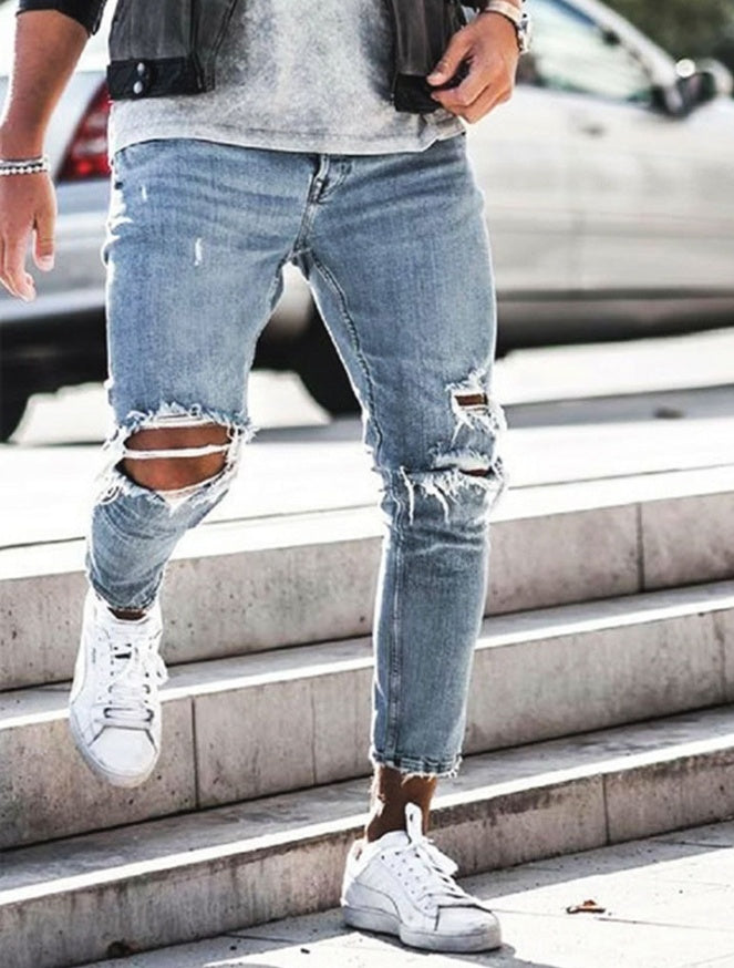 Ripped Skinny Streetwear Jeans mens