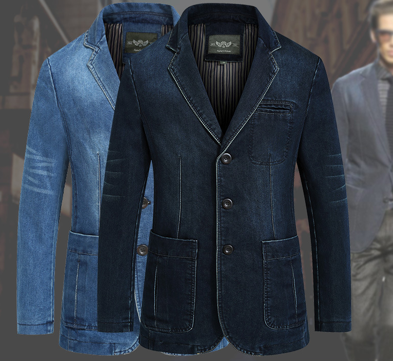 Smart Casual Denim Blazer men