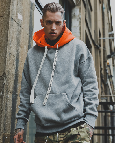 Hip Hop Streetwear hooded Sweatshirt Men