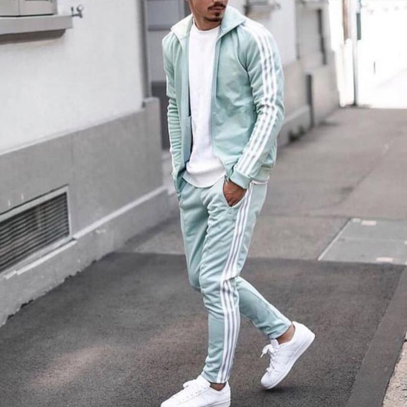 Patchwork Hip Hop Casual Men's Streetwear Set