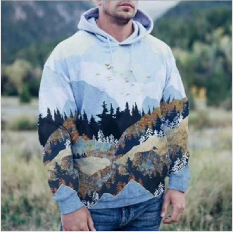 Printed Super Flexible Casual Hoodie