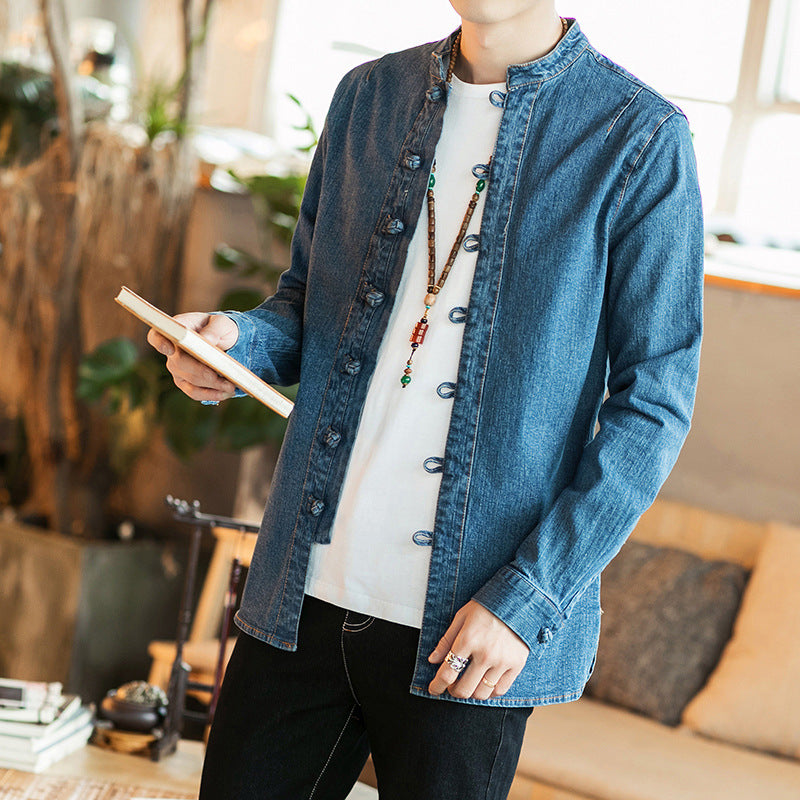 Buttoned Denim Shirt jacket