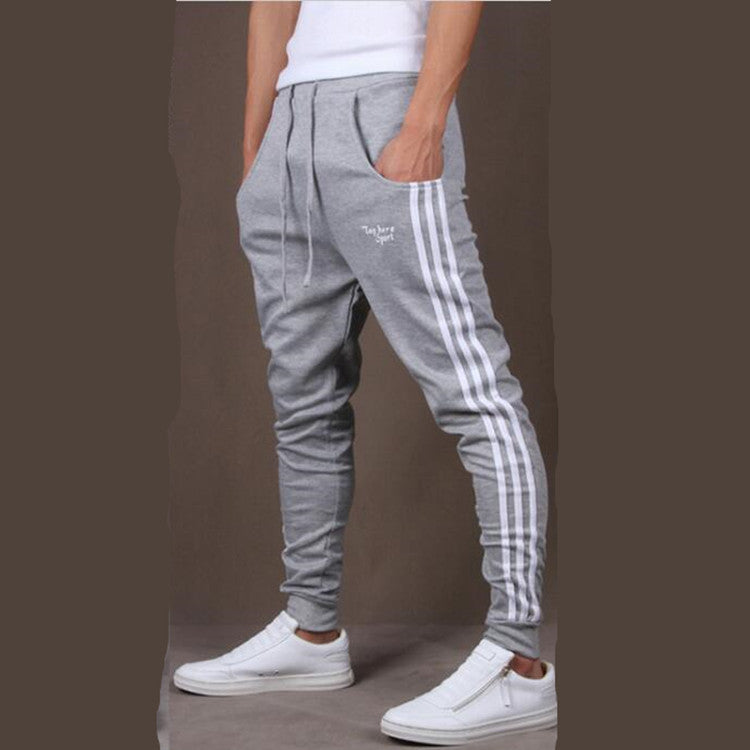 Side three bar casual trousers