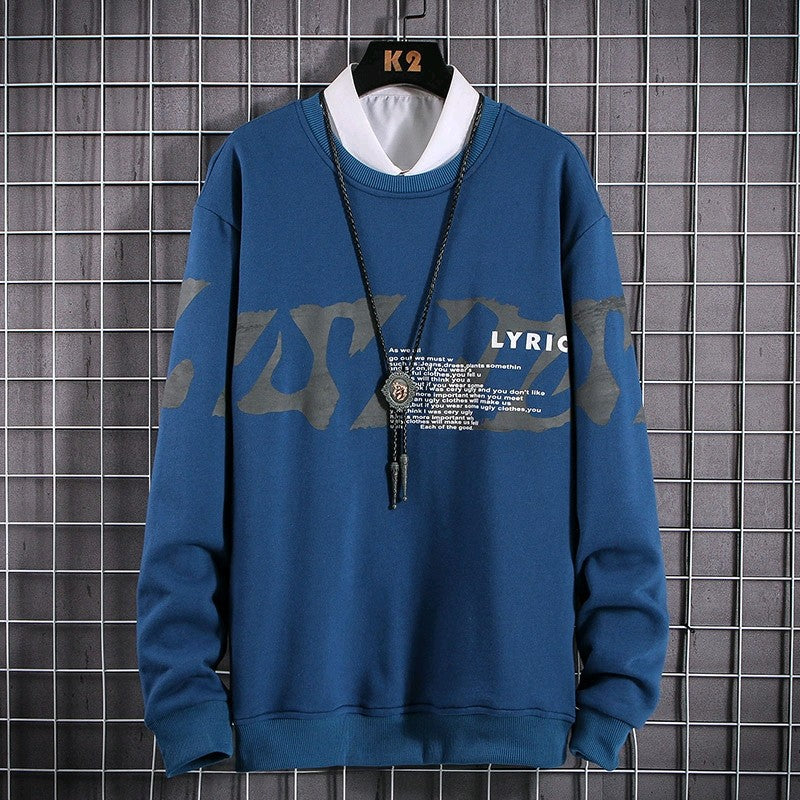 long sleeve crew neck sweatshirt