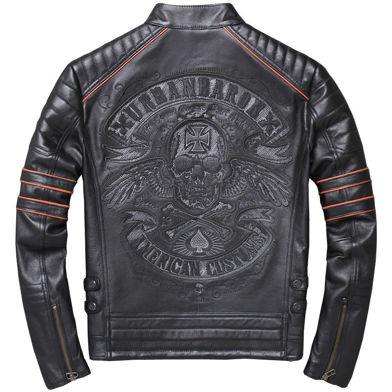 Harley Genuine Leather Men's Motorcycle Riding Slim Fit jacket