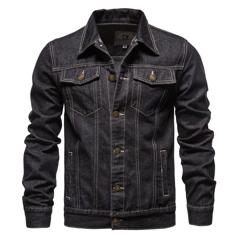 Casual Slim Denim Jacket Men