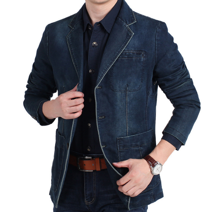 Smart Casual Denim Blazer men