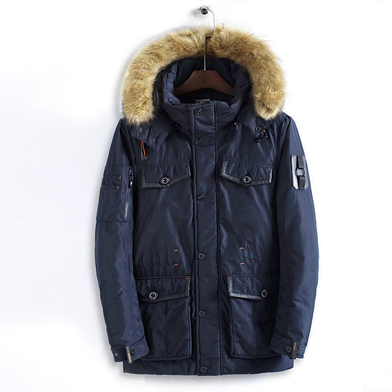 Men Winter Long Cotton warm Jacket