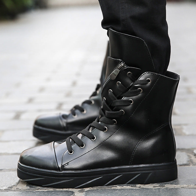 High top lace up Martin boots