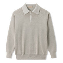 Men's Long Sleeve Polo Collar Sweater