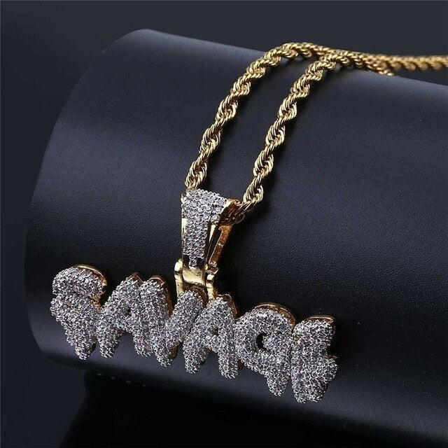 Full zircon savage necklace