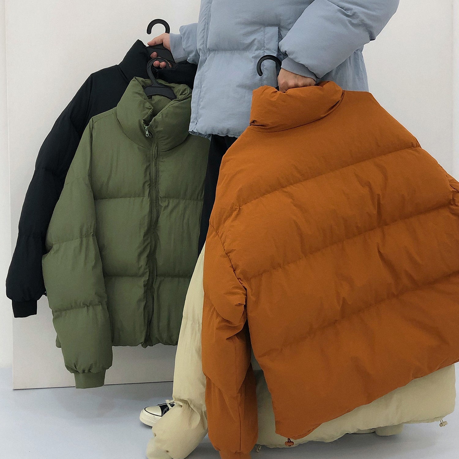 Winter Bread Clothes Simple Couple Loose Cotton Jacket Men