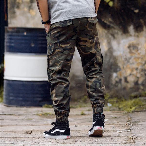 Mens Jogger Harem Pants Street Style Camouflage Slim Fit Trousers